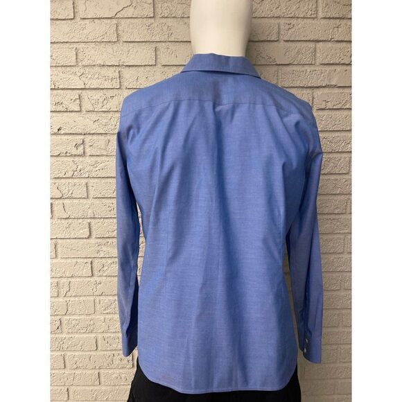 Eddie Bauer Blue Stretch Wrinkle Resistant Button Down Shirt Size L - Picture 3 of 6